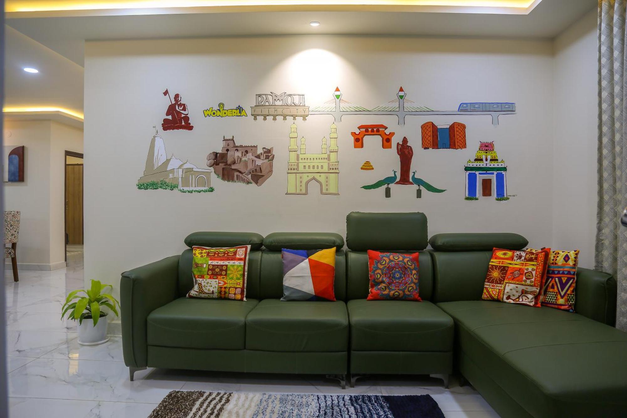 Cozy 3 Bhk A/c @ Wipro Circle , Near Us Embassy * Hyderabad