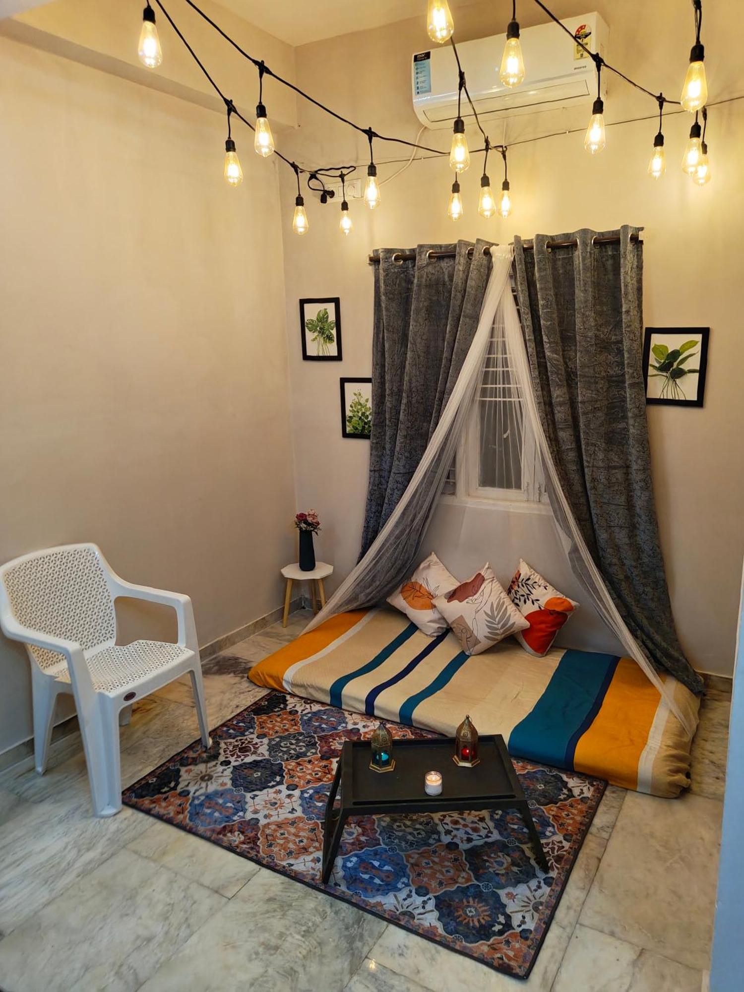The Hidden Gem - Fully Furnished, Private 1bhk With Canopy & Cafe Lights Hyderabad
